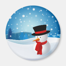 Cute Snowman Magnet