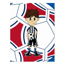Cute Soccer Boy Postcard