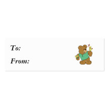 Cute Songbird and Teddy Bear Business Cards