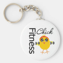 Cute Sporty Fitness Chick Key Chains
