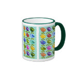 Cute Spring Birds & retro leaves Mug
