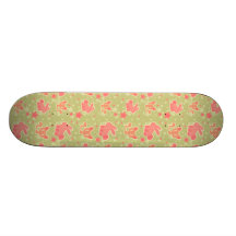 Cute Star Kitty and Bunny Pattern Skateboard