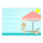 Cute summertime pool party 5x7 invitation invitations