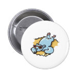 cute sunbathing polar bear button