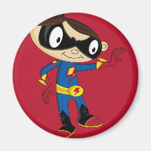 Cute Superhero Boy Magnet