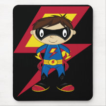 Cute Superhero Boy Mousepad