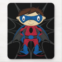 Cute Superhero Boy Mousepads