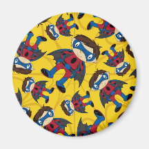 Cute Superhero Boy Pattern Fridge Magnets