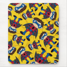 Cute Superhero Boy Pattern Mouse Pad