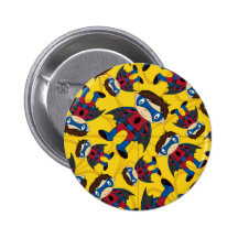 Cute Superhero Boy Pattern Pin