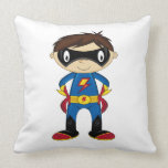 Cute Superhero Boy Pillow