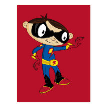 Cute Superhero Boy Post Card