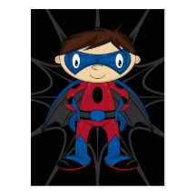 Cute Superhero Boy Post Card