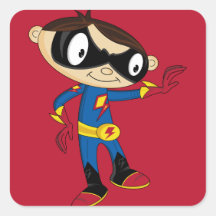 Cute Superhero Boy Stickers