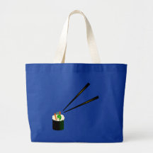Cute Sushi Roll In Corner With Chopsticks Bags