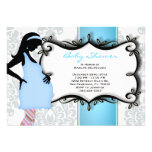 CUTE Sweet Boy Baby Blue Shower Announcement