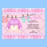CUTE Sweet PINK Girls Baby Shower invitations