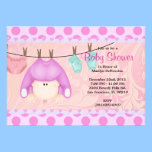 CUTE Sweet PINK Girls Baby Shower invitations