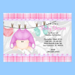 CUTE Sweet PINK Girls Baby Shower invitations