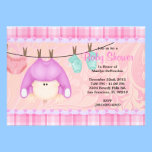 CUTE Sweet PINK Girls Baby Shower invitations