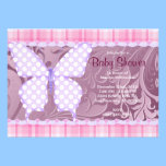 CUTE Sweet PURPLE Girls Baby Shower invitations