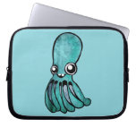 Cute Teal Octopus Computer Sleeves