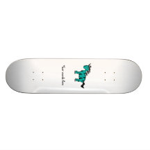 Cute teal zebra skate board decks