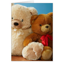 Cute Teddy Bear Friends Greeting Card