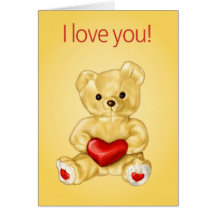 Cute Teddy Hypnotist Valentine Greeting Card