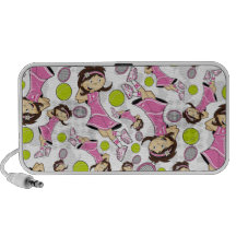 Cute Tennis Girl Speakers