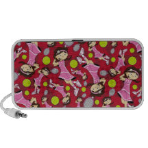 Cute Tennis Girl Speakers