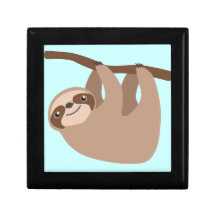 Cute Three-Toed Sloth Jewelry Box