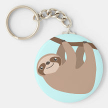 Cute Three-Toed Sloth Key Chains