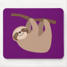 Cute Three-Toed Sloth Mouse Mats
