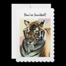 Cute Tiger Baby Shower invitations