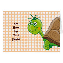 Cute Tortoise - Bubbles greeting card