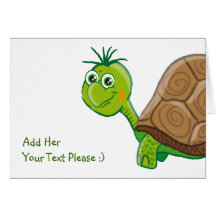 Cute Tortoise kids greeting card