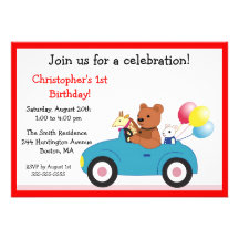 Cute Toys Kid's Birthday Invitations