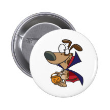 cute trick or treat vampire puppy dog cartoon pins