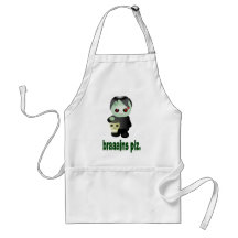 Cute Trick-or-Treating Zombie - "braaains plz" Aprons