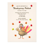 Cute Turkey Thanksgiving Potluck Custom Announcement