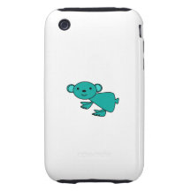 Cute turquoise koala iPhone 3 tough case