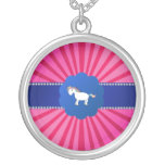 Cute unicorn pink sunburst custom jewelry