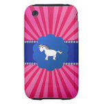 Cute unicorn pink sunburst tough iPhone 3 cover