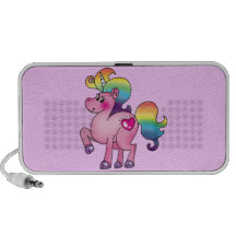 cute unicorn pony portable speakers