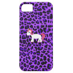 Cute unicorn purple leopard print iPhone 5 covers