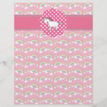 Cute unicorn rainbows full colour flyer