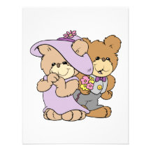 cute valentine date teddy bear couple personalized invitations