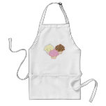 cute vanilla strawberry chocolate cupcakes aprons