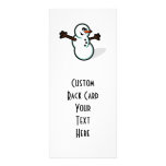 Cute Vector Snowman - Colour Custom Rack Card